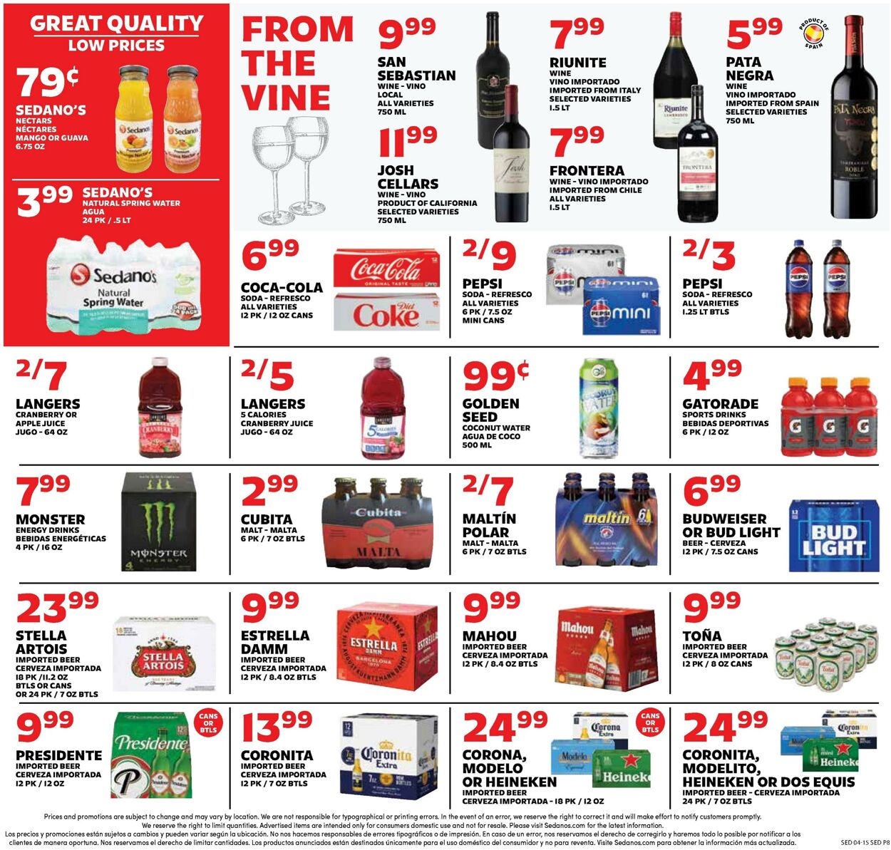 Weekly ad Sedano's 04/15/2026 - 04/21/2026