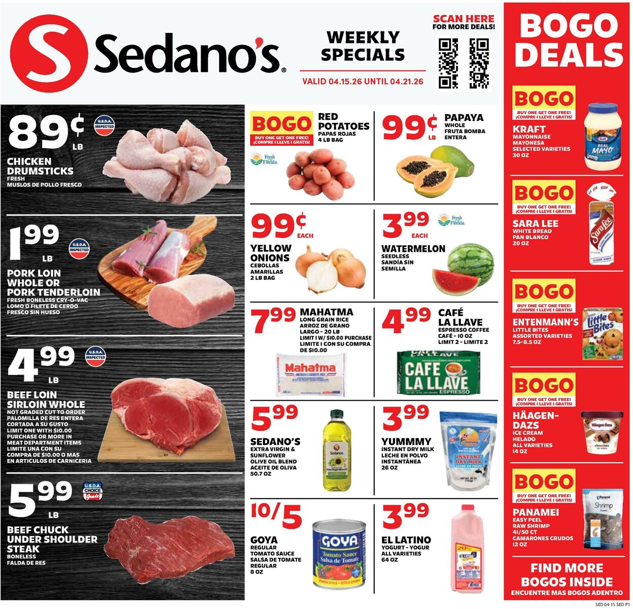 Sedano's Promotional weekly ads