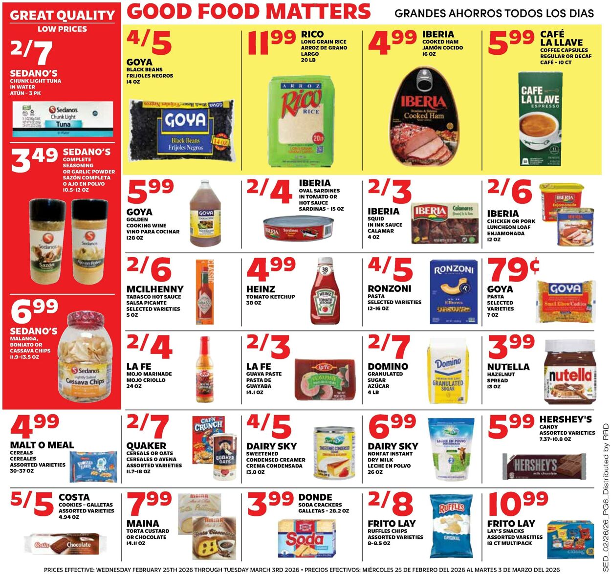 Weekly ad Sedano's 02/25/2026 - 03/03/2026