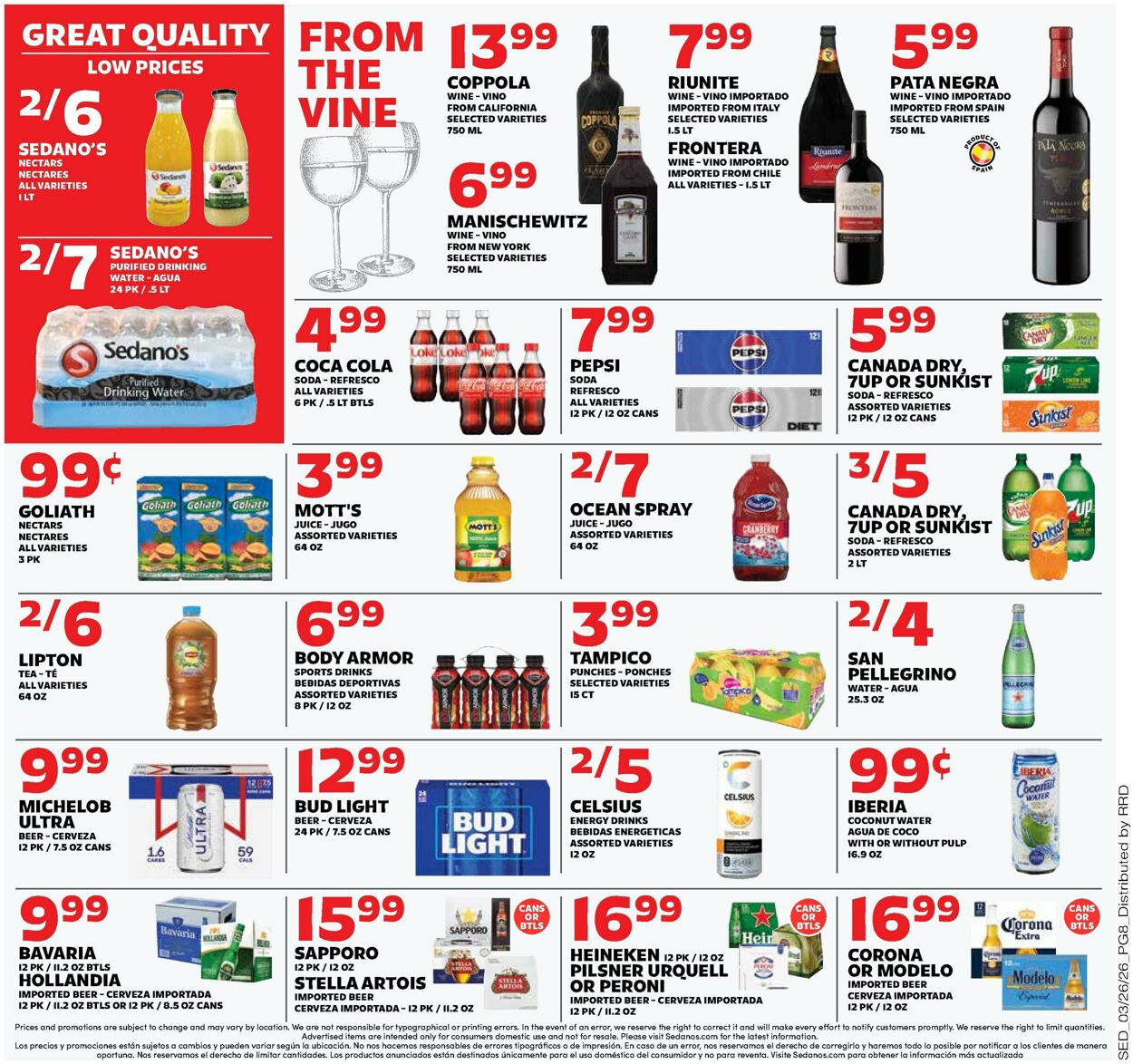 Weekly ad Sedano's 03/25/2026 - 03/31/2026