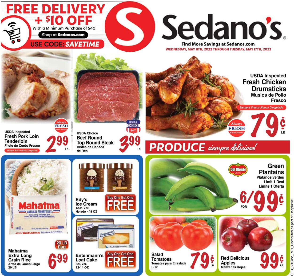 Weekly ad Sedano's 05/11/2022 - 05/17/2022