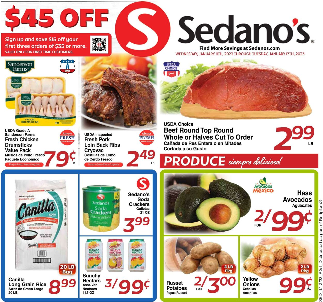 Weekly ad Sedano's 01/11/2023 - 01/17/2023
