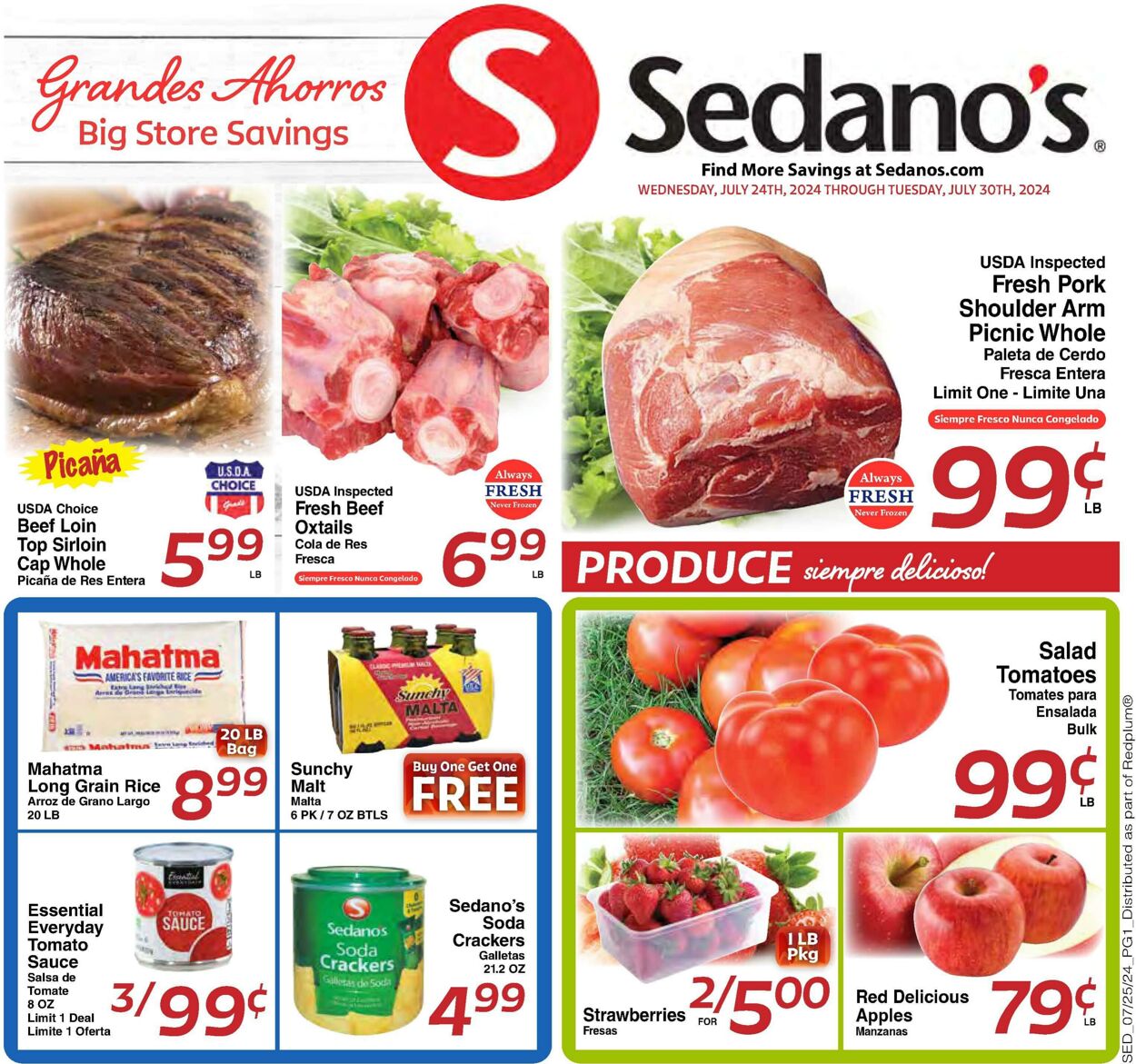 Weekly ad Sedano's 07/24/2024 - 07/30/2024