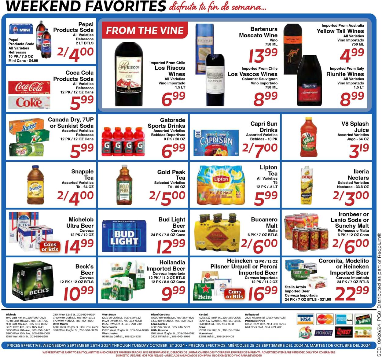 Weekly ad Sedano's 09/25/2024 - 10/01/2024