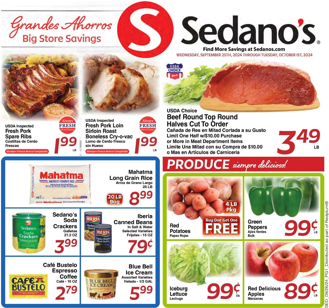 Sedano's Promotional weekly ads