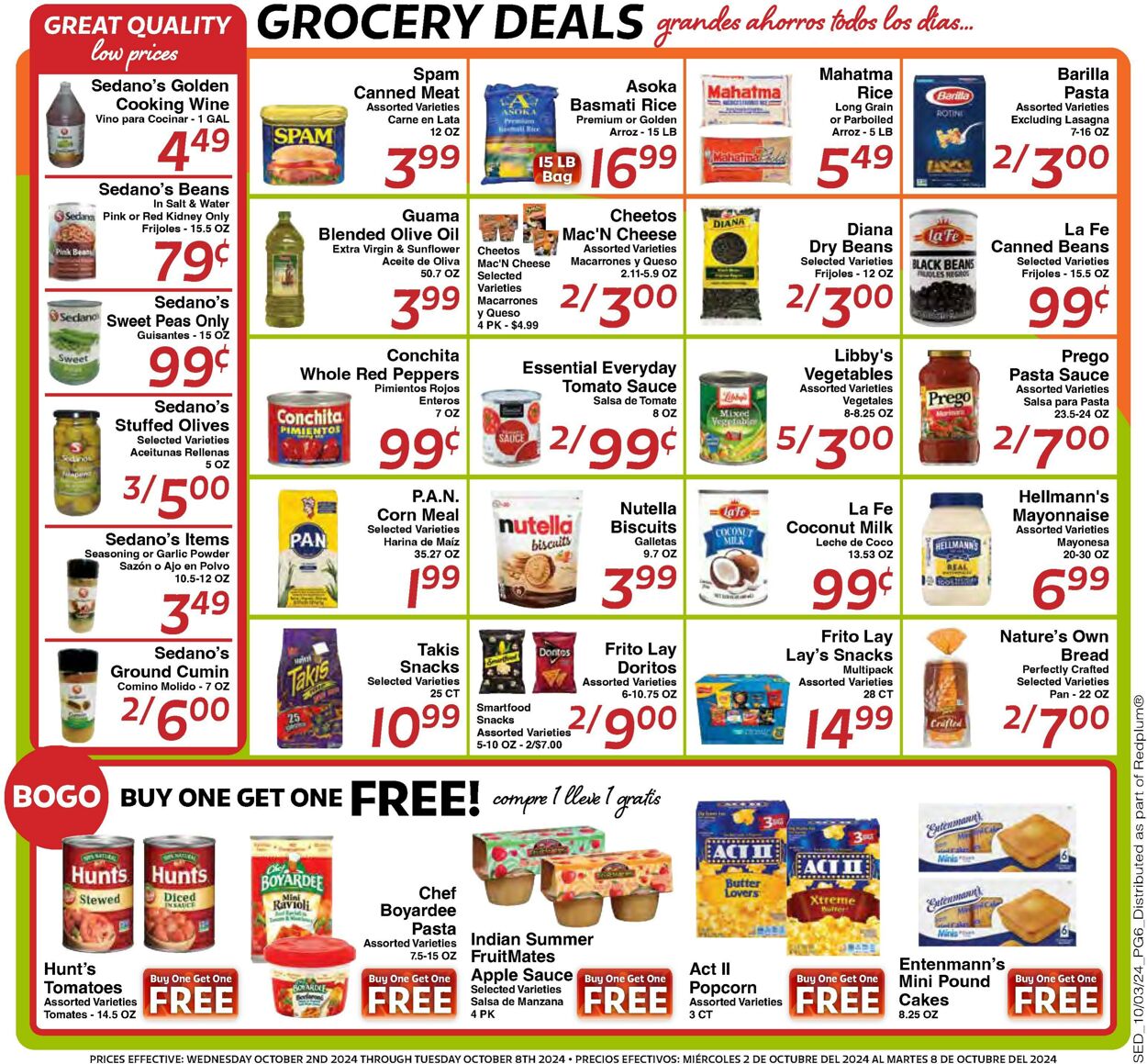 Weekly ad Sedano's 10/02/2024 - 10/08/2024