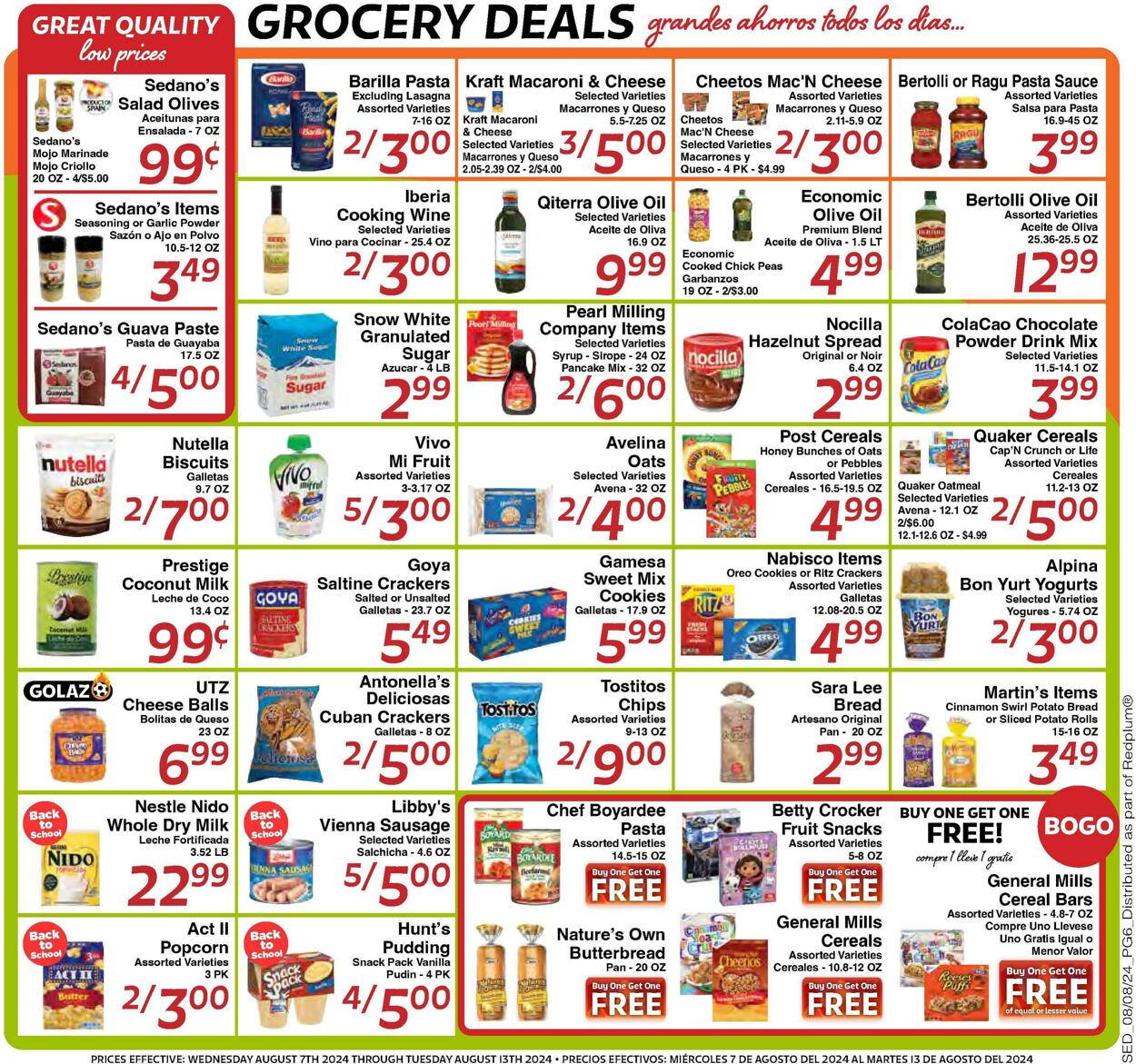 Weekly ad Sedano's 08/07/2024 - 08/13/2024