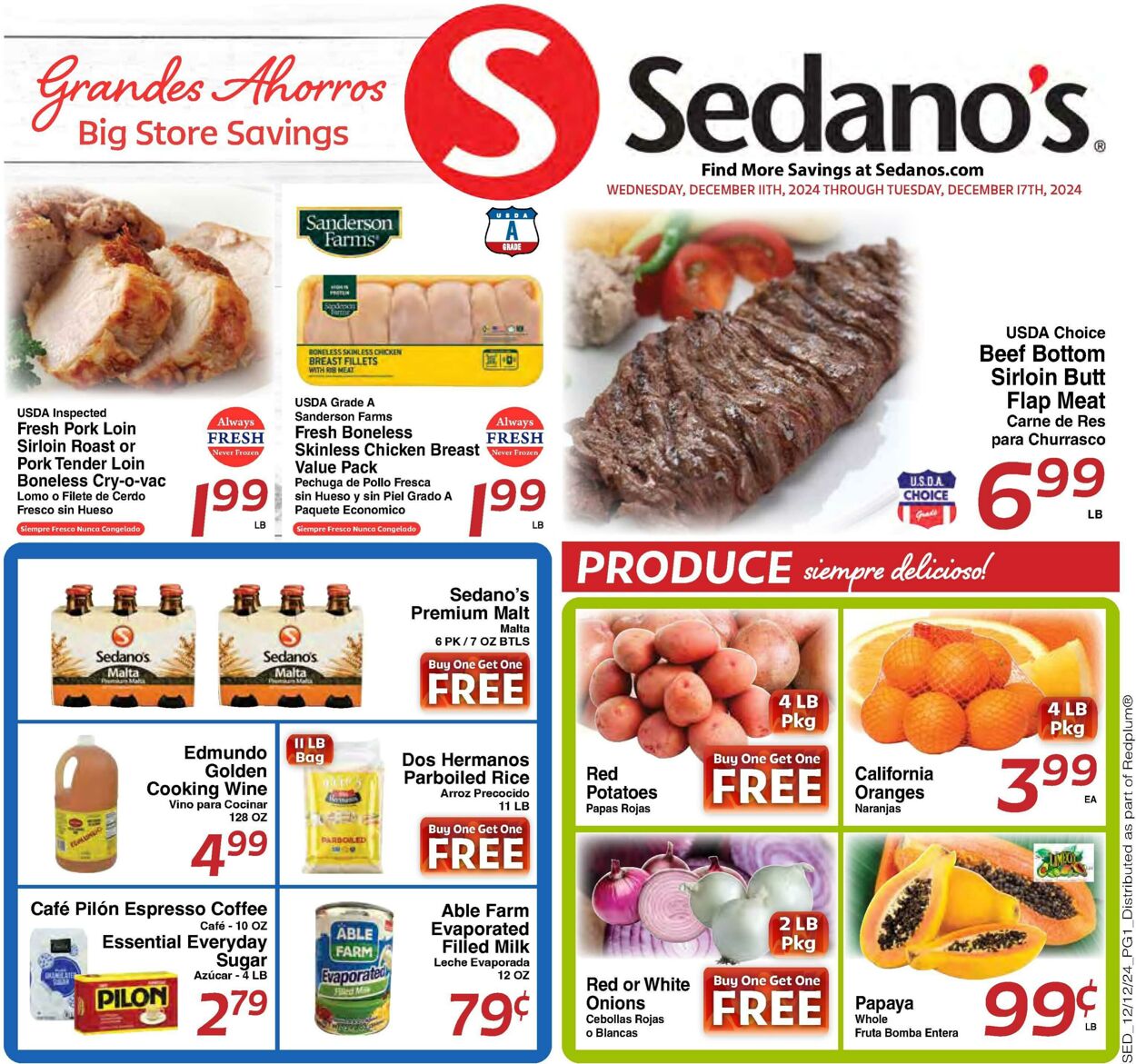 Weekly ad Sedano's 12/11/2024 - 12/17/2024