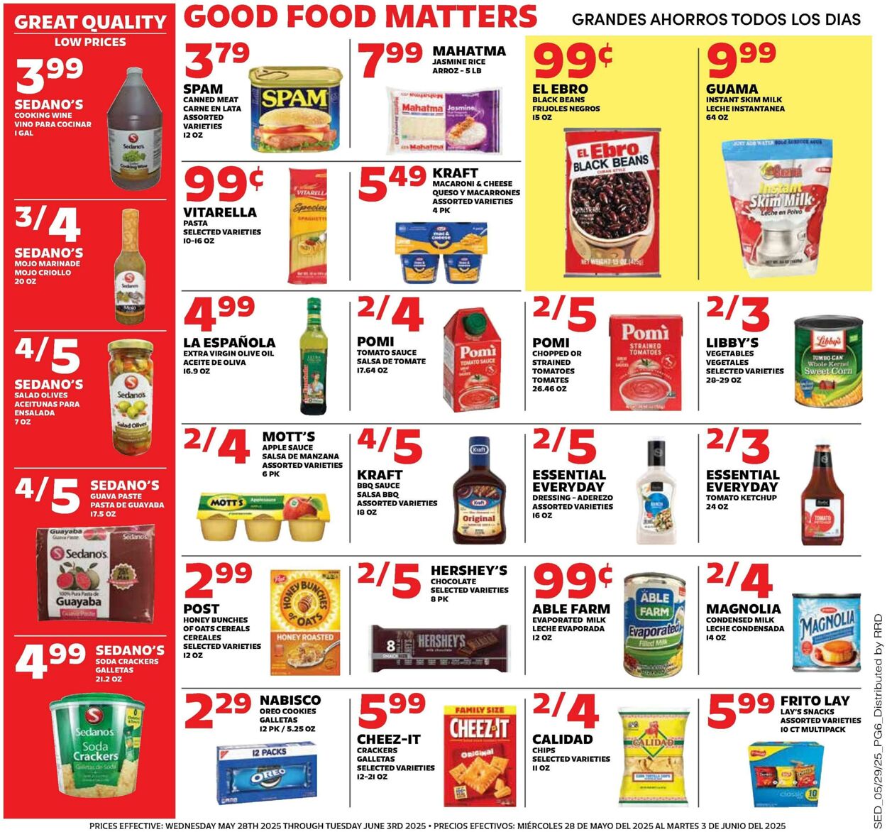 Weekly ad Sedano's 05/28/2025 - 06/03/2025