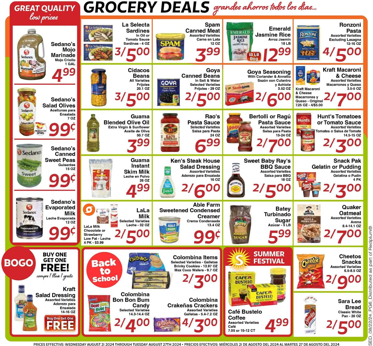 Weekly ad Sedano's 08/21/2024 - 08/27/2024