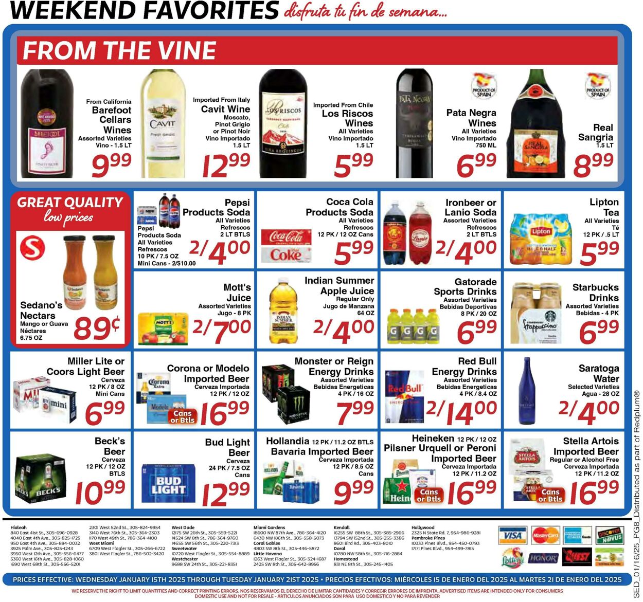 Weekly ad Sedano's 01/15/2025 - 01/21/2025