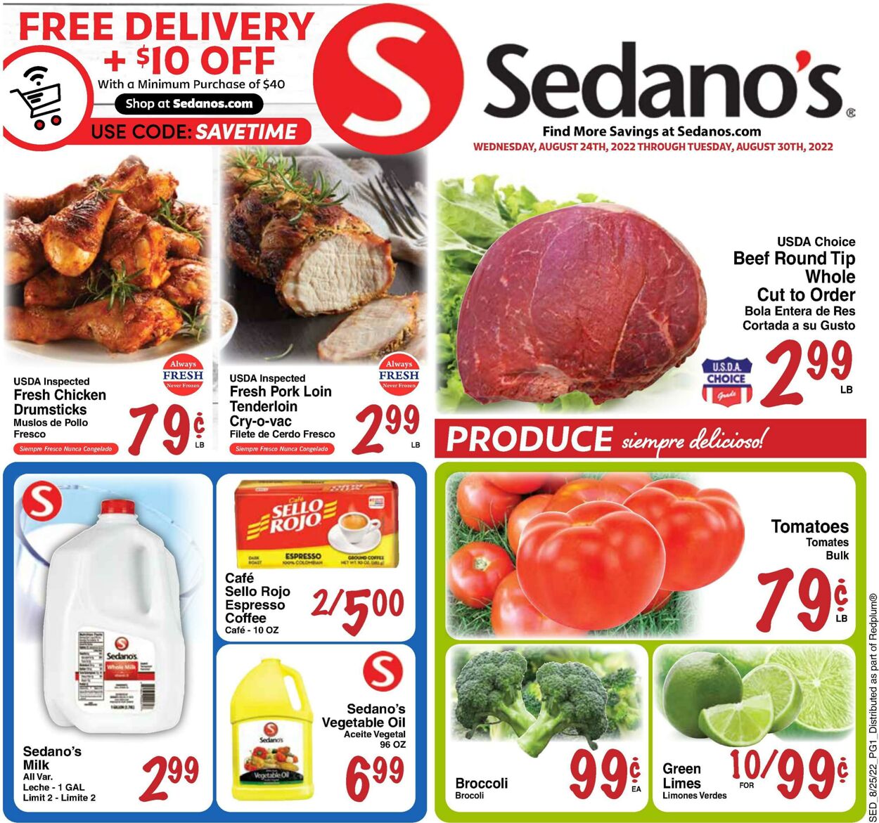 Weekly ad Sedano's 08/24/2022 - 08/30/2022