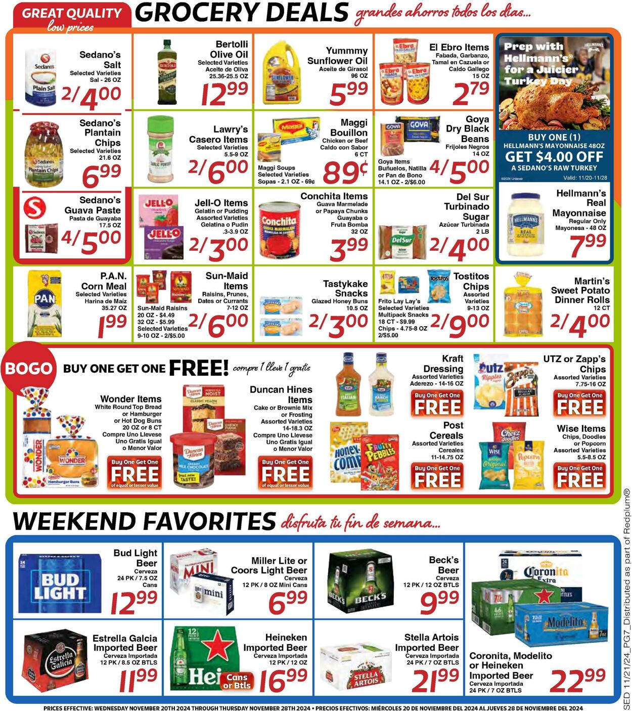 Weekly ad Sedano's 11/20/2024 - 11/28/2024