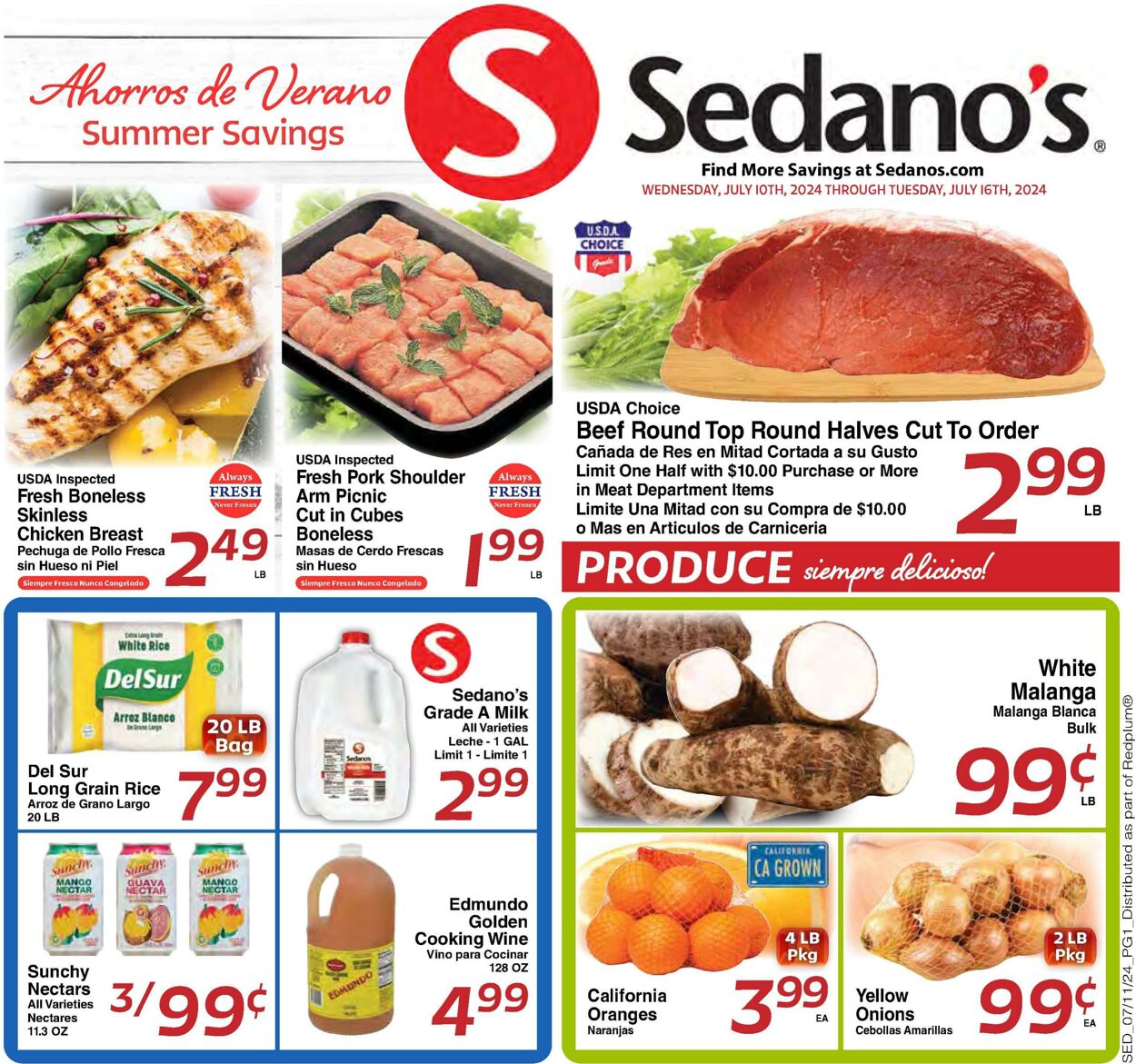 Weekly ad Sedano's 07/10/2024 - 07/16/2024