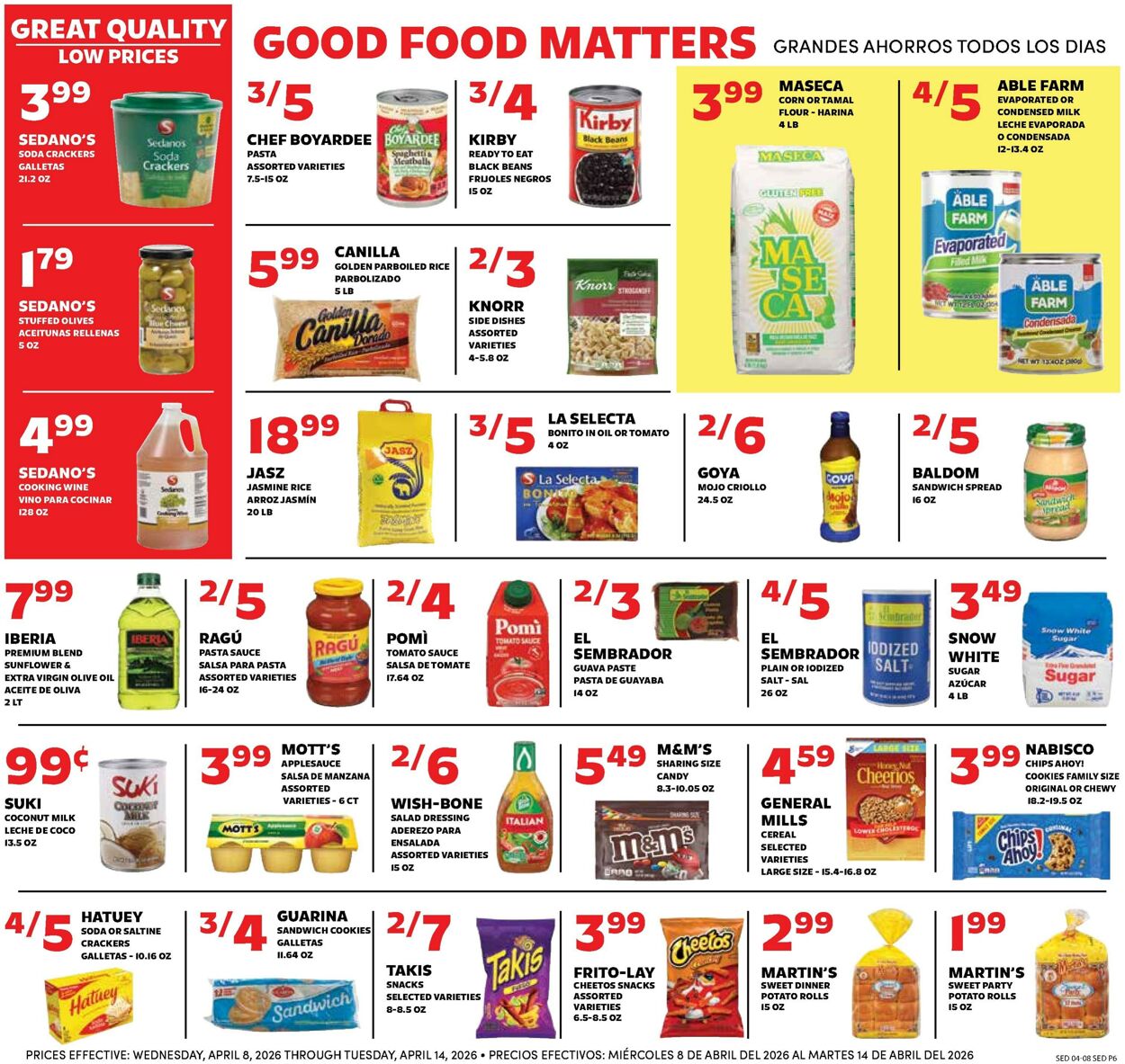 Weekly ad Sedano's 04/08/2026 - 04/14/2026