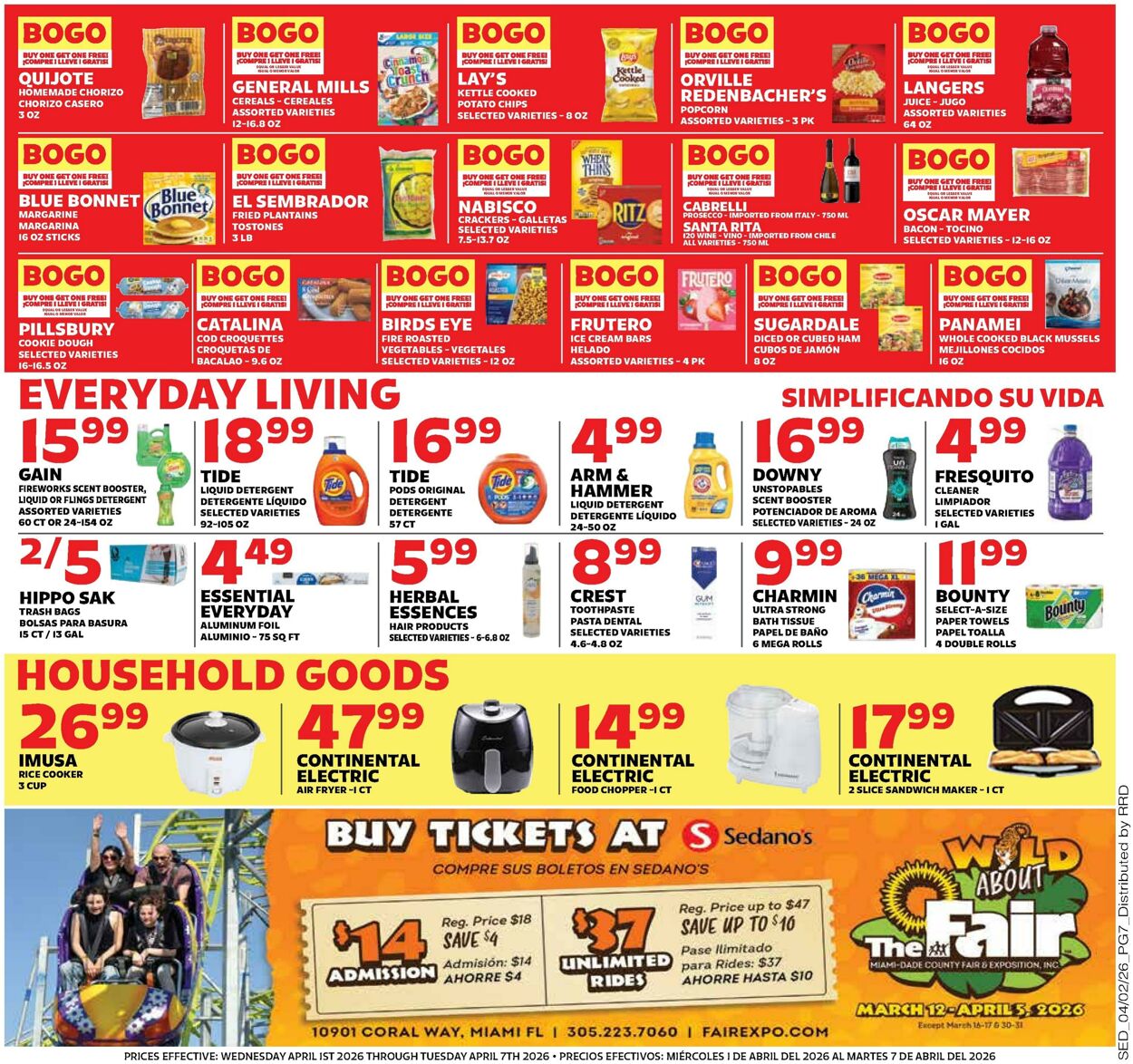 Weekly ad Sedano's 04/01/2026 - 04/07/2026