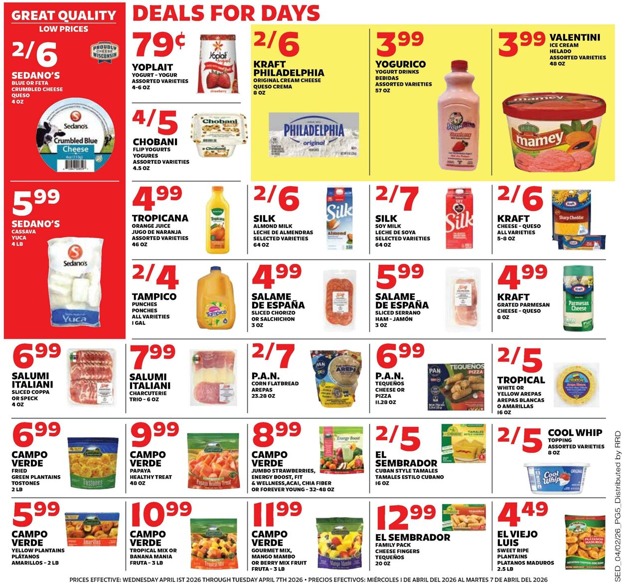 Weekly ad Sedano's 04/01/2026 - 04/07/2026
