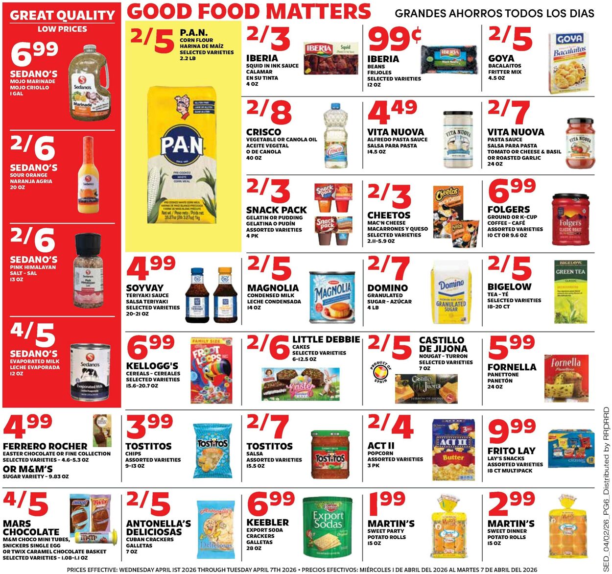 Weekly ad Sedano's 04/01/2026 - 04/07/2026