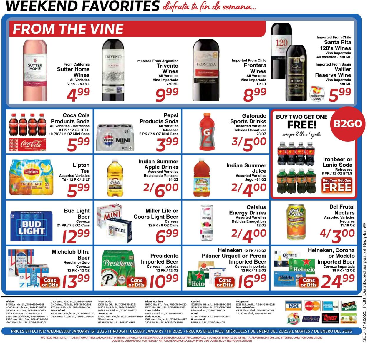 Weekly ad Sedano's 01/01/2025 - 01/07/2025