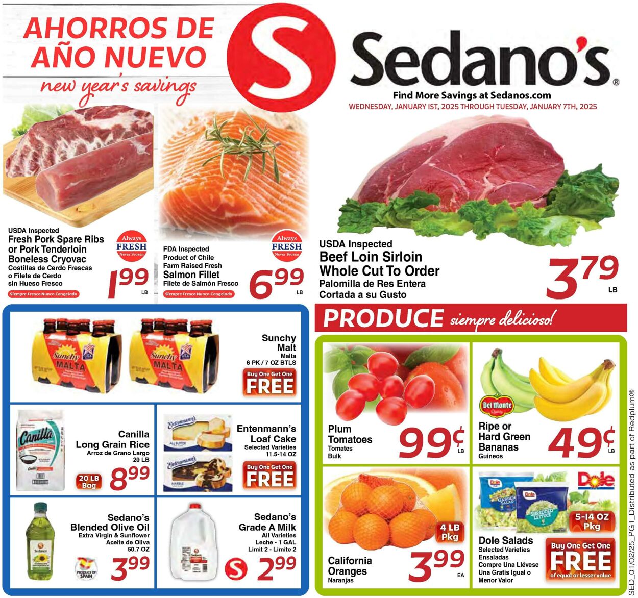 Weekly ad Sedano's 01/01/2025 - 01/07/2025