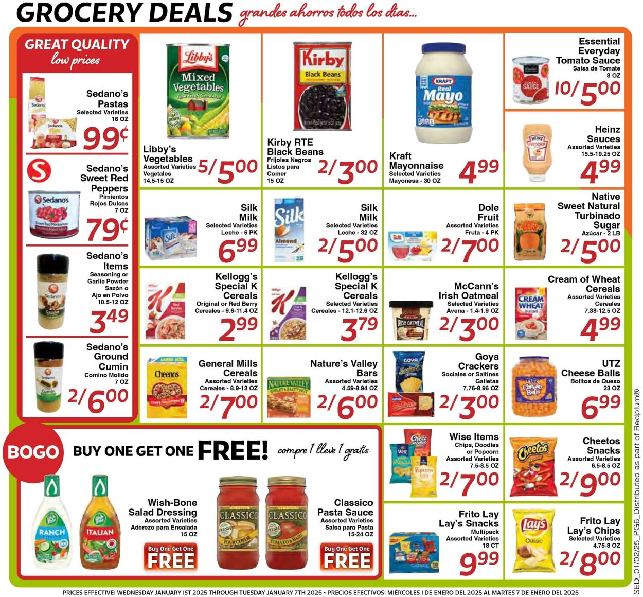 Weekly ad Sedano's 01/01/2025 - 01/07/2025