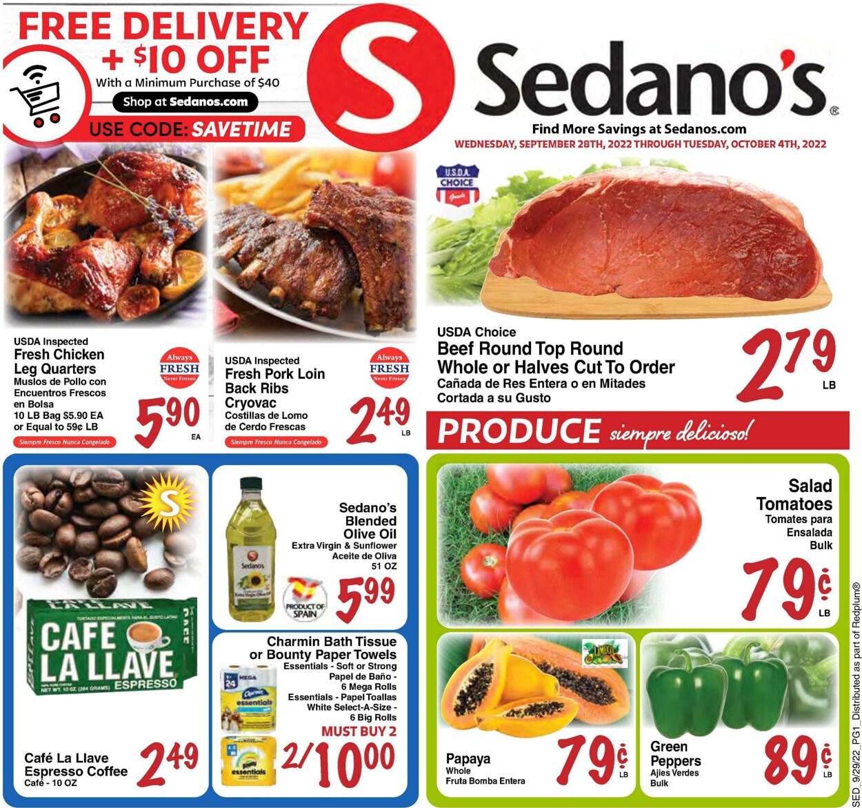 Weekly ad Sedano's 09/28/2022 - 10/04/2022