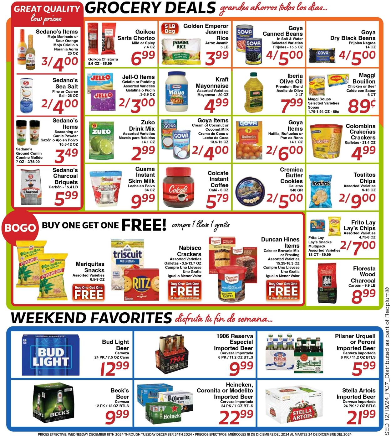 Weekly ad Sedano's 12/18/2024 - 12/24/2024