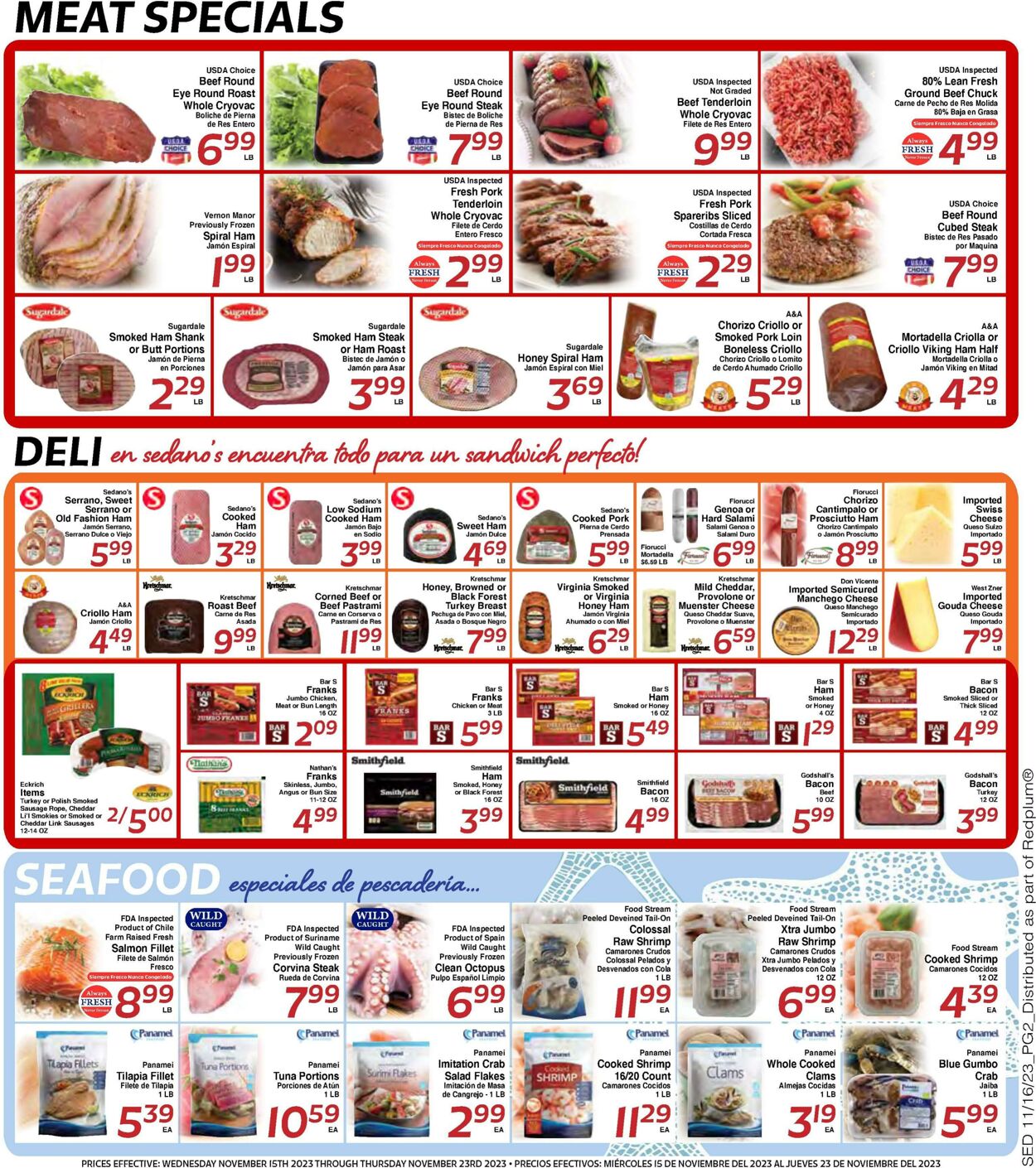 Weekly ad Sedano's 11/15/2023 - 11/23/2023