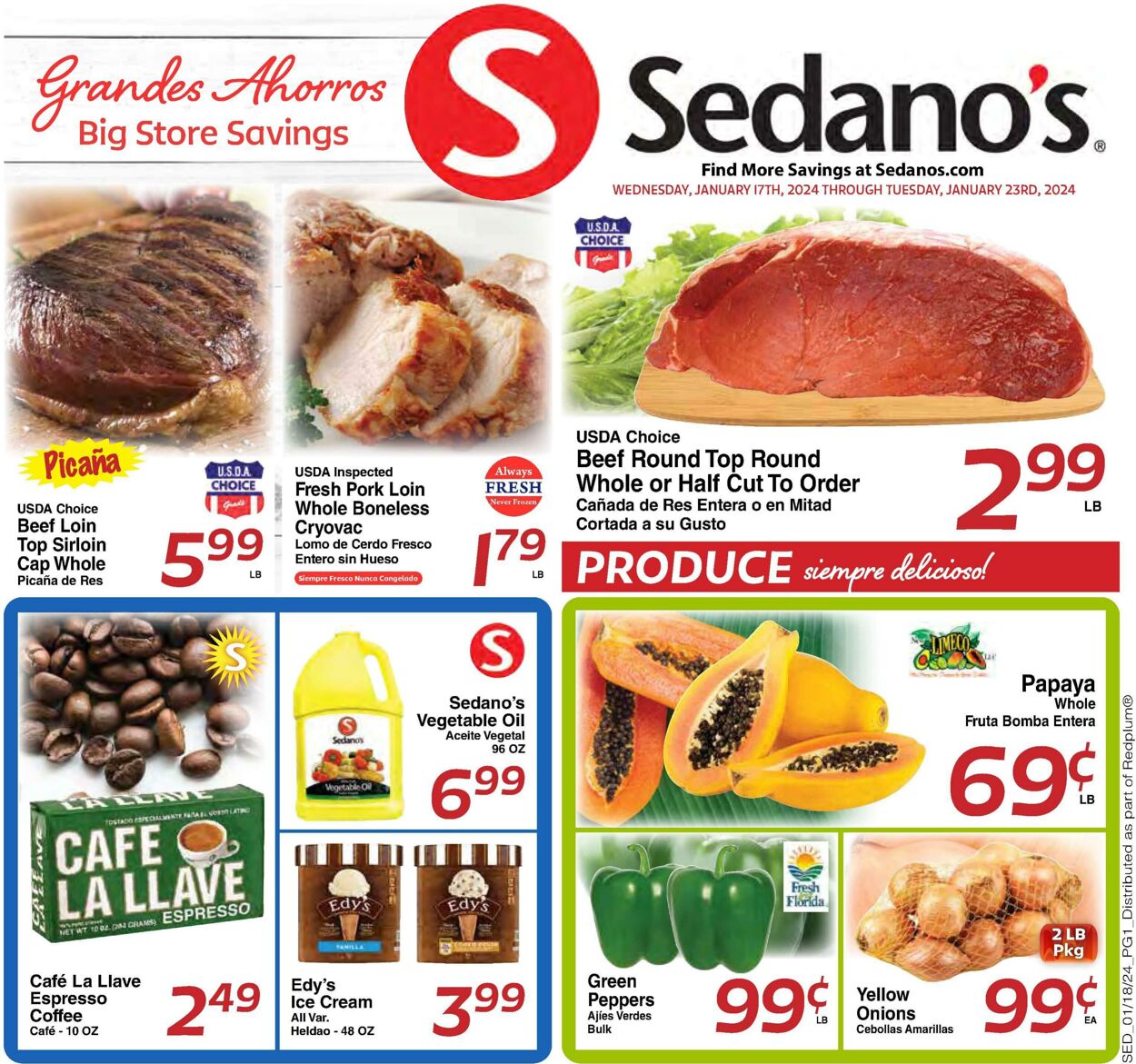 Weekly ad Sedano's 01/17/2024 - 01/23/2024