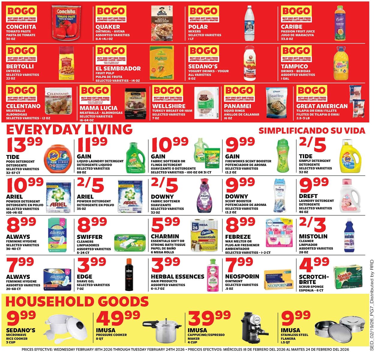Weekly ad Sedano's 02/18/2026 - 02/24/2026