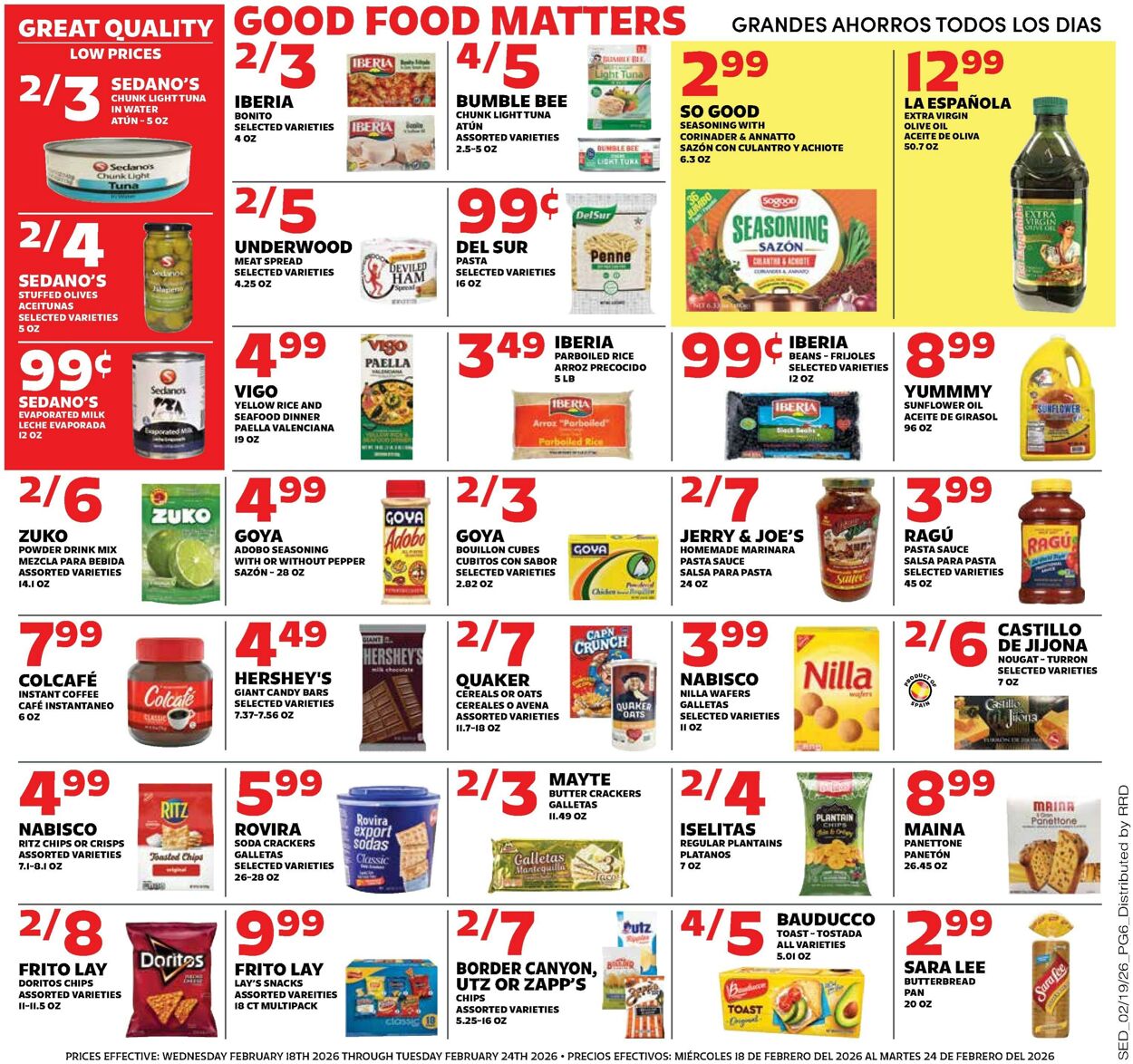 Weekly ad Sedano's 02/18/2026 - 02/24/2026