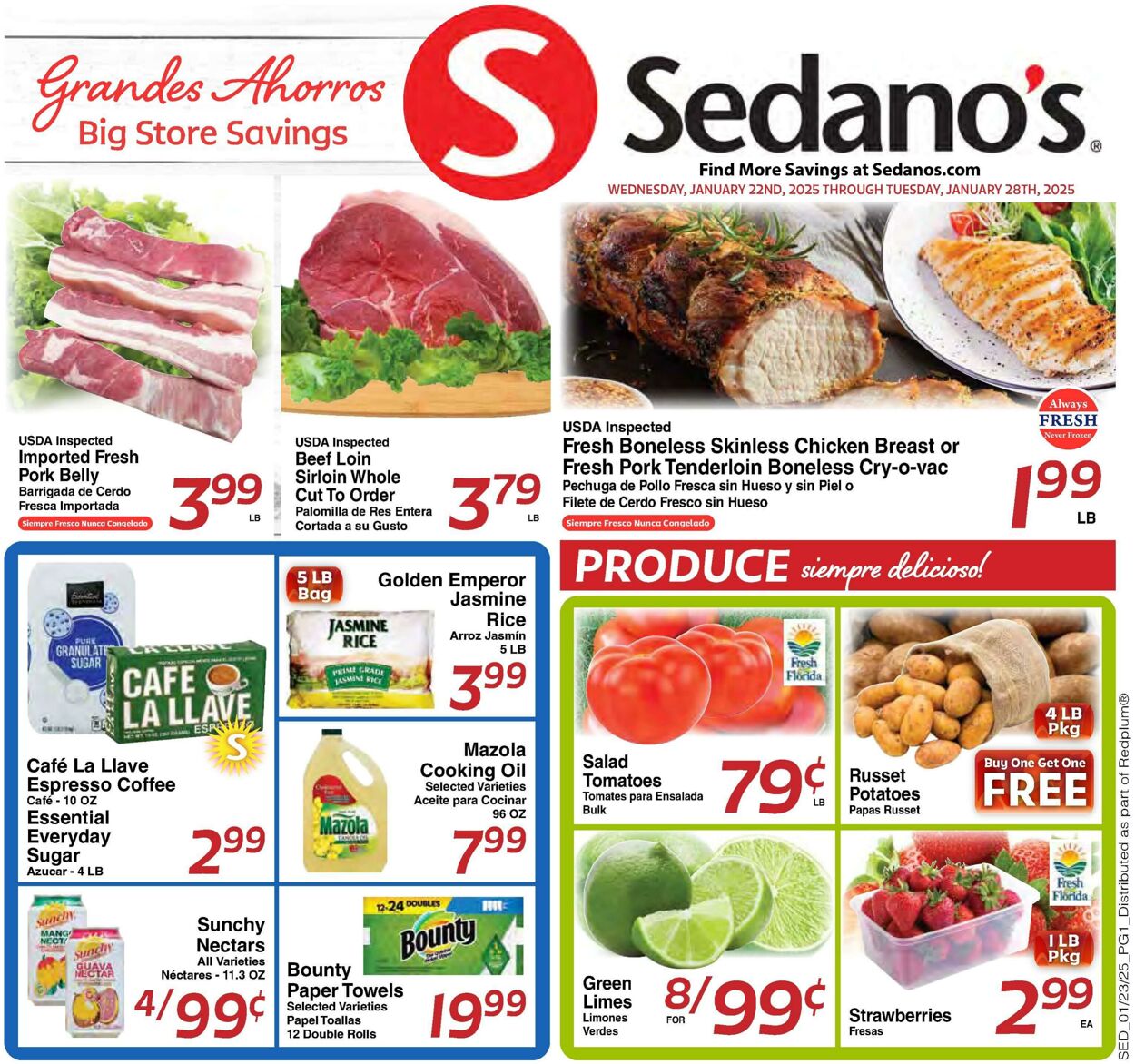 Weekly ad Sedano's 01/22/2025 - 01/28/2025