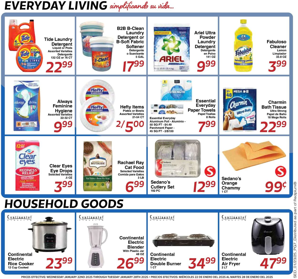 Weekly ad Sedano's 01/22/2025 - 01/28/2025