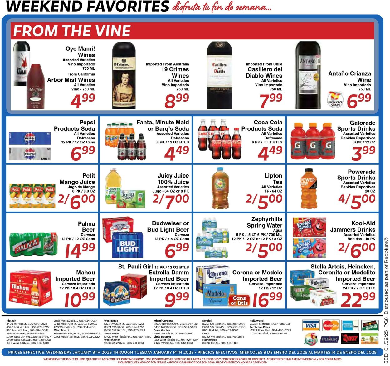 Weekly ad Sedano's 01/08/2025 - 01/14/2025