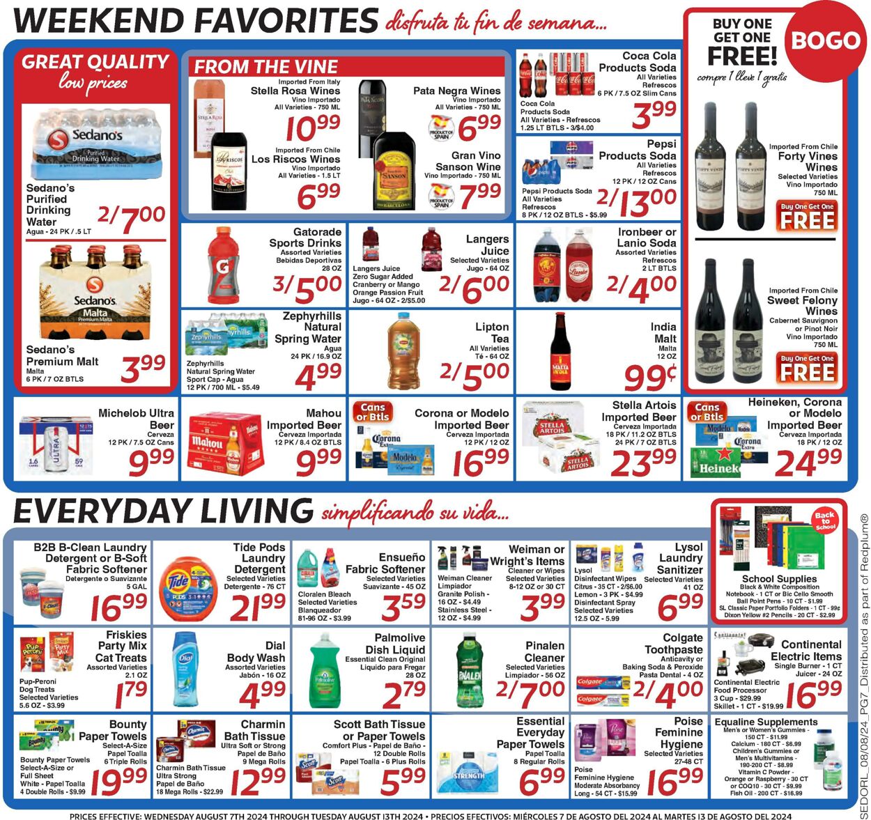 Weekly ad Sedano's 08/07/2024 - 08/13/2024