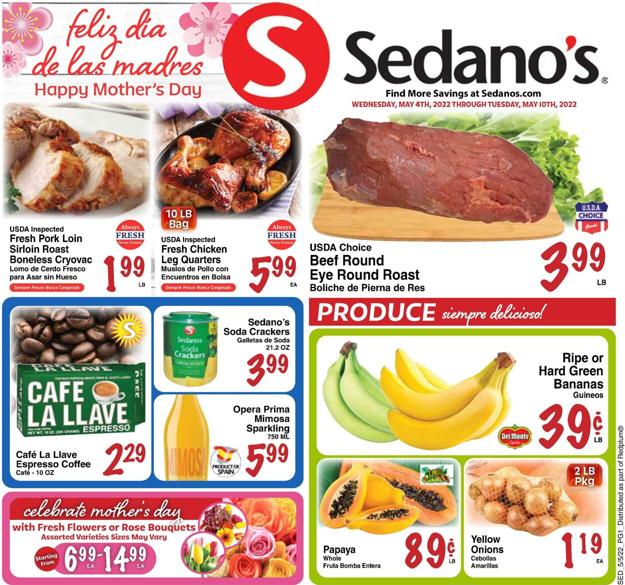 Weekly ad Sedano's 05/04/2022 - 05/10/2022