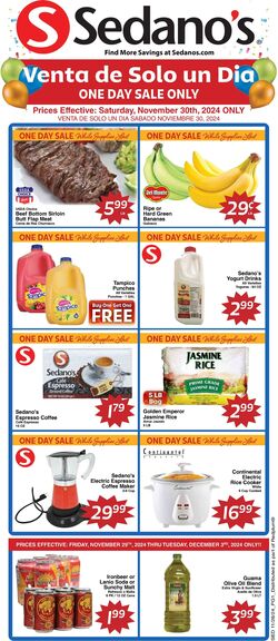 Weekly ad Sedano's 11/29/2024 - 11/30/2024