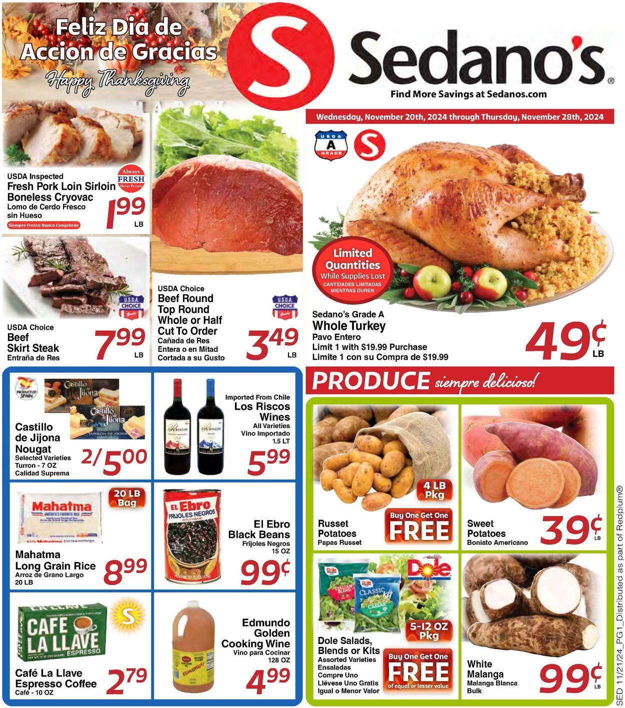 Weekly ad Sedano's 11/20/2024 - 11/28/2024