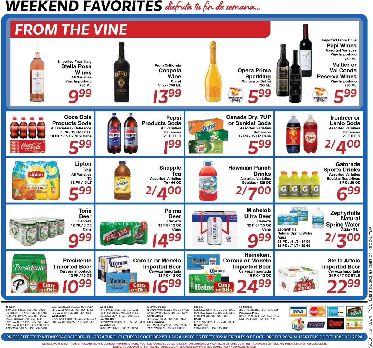 Weekly ad Sedano's 10/09/2024 - 10/15/2024