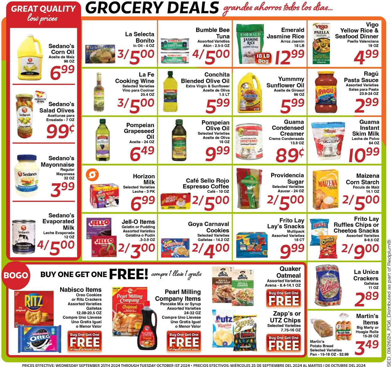 Weekly ad Sedano's 09/25/2024 - 10/01/2024