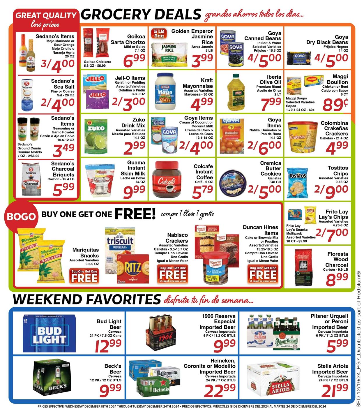 Weekly ad Sedano's 12/18/2024 - 12/24/2024