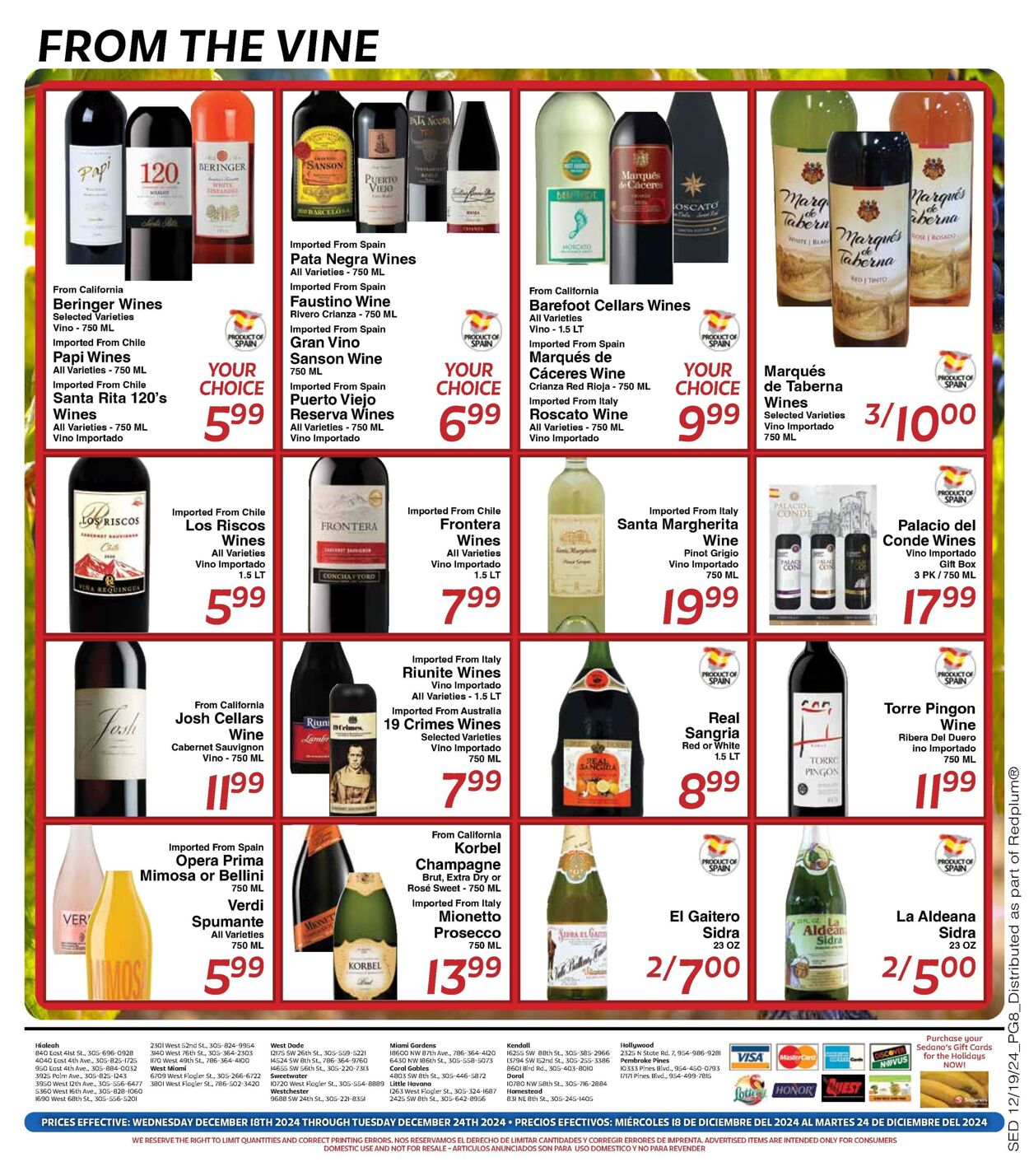 Weekly ad Sedano's 12/18/2024 - 12/24/2024