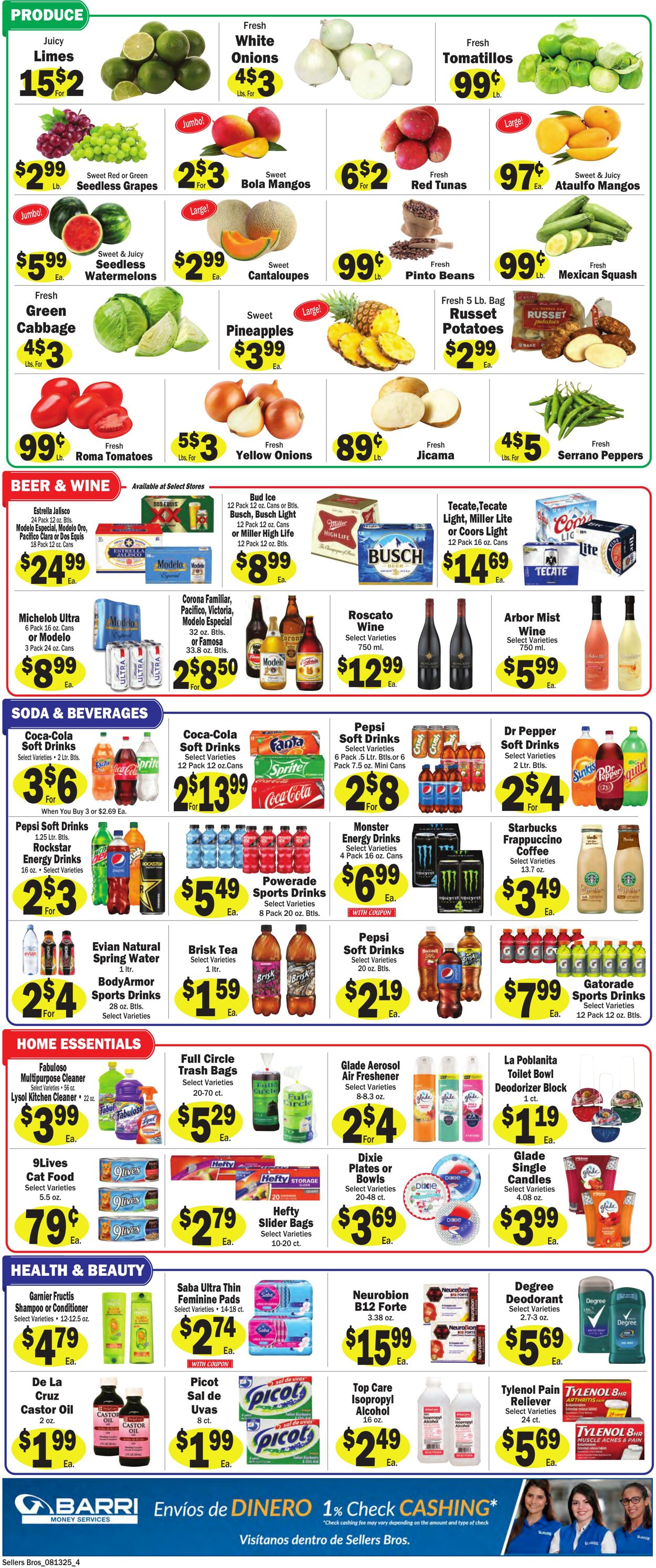 Weekly ad Sellers Bros 08/13/2025 - 08/19/2025