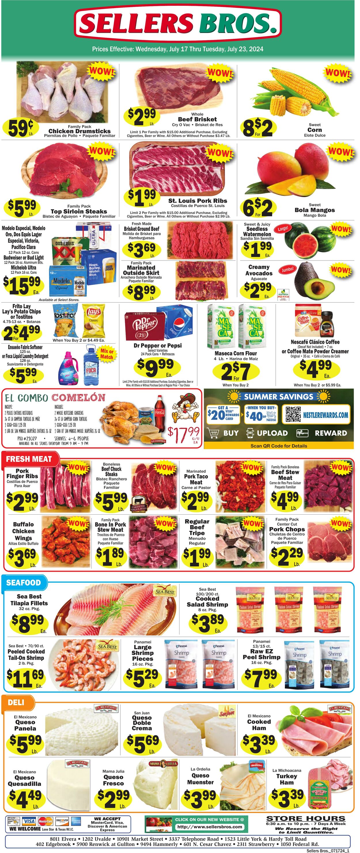 Weekly ad Sellers Bros 07/10/2024 - 07/16/2024