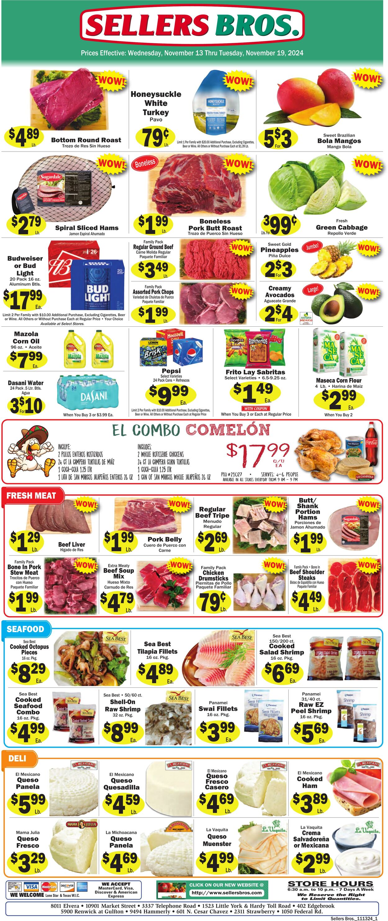 Weekly ad Sellers Bros 11/13/2024 - 11/19/2024