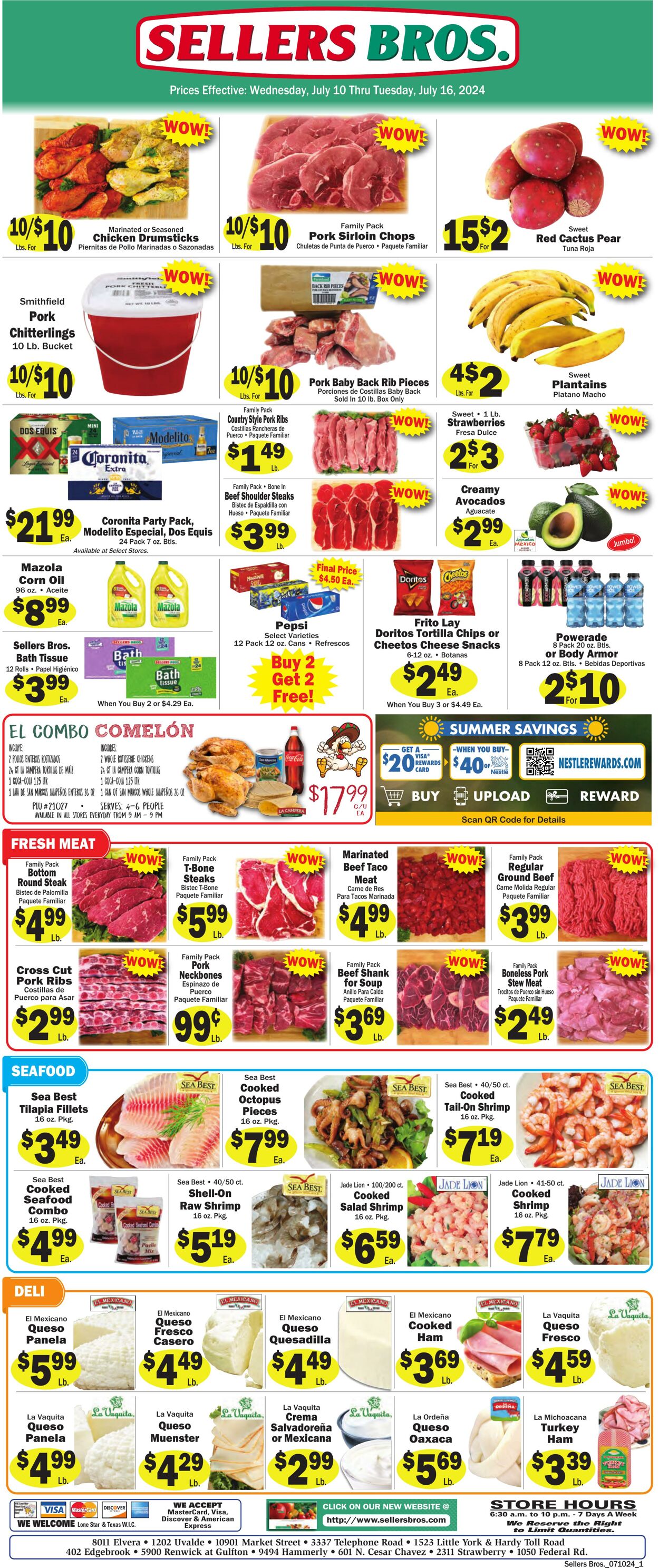 Weekly ad Sellers Bros 07/10/2024 - 07/16/2024