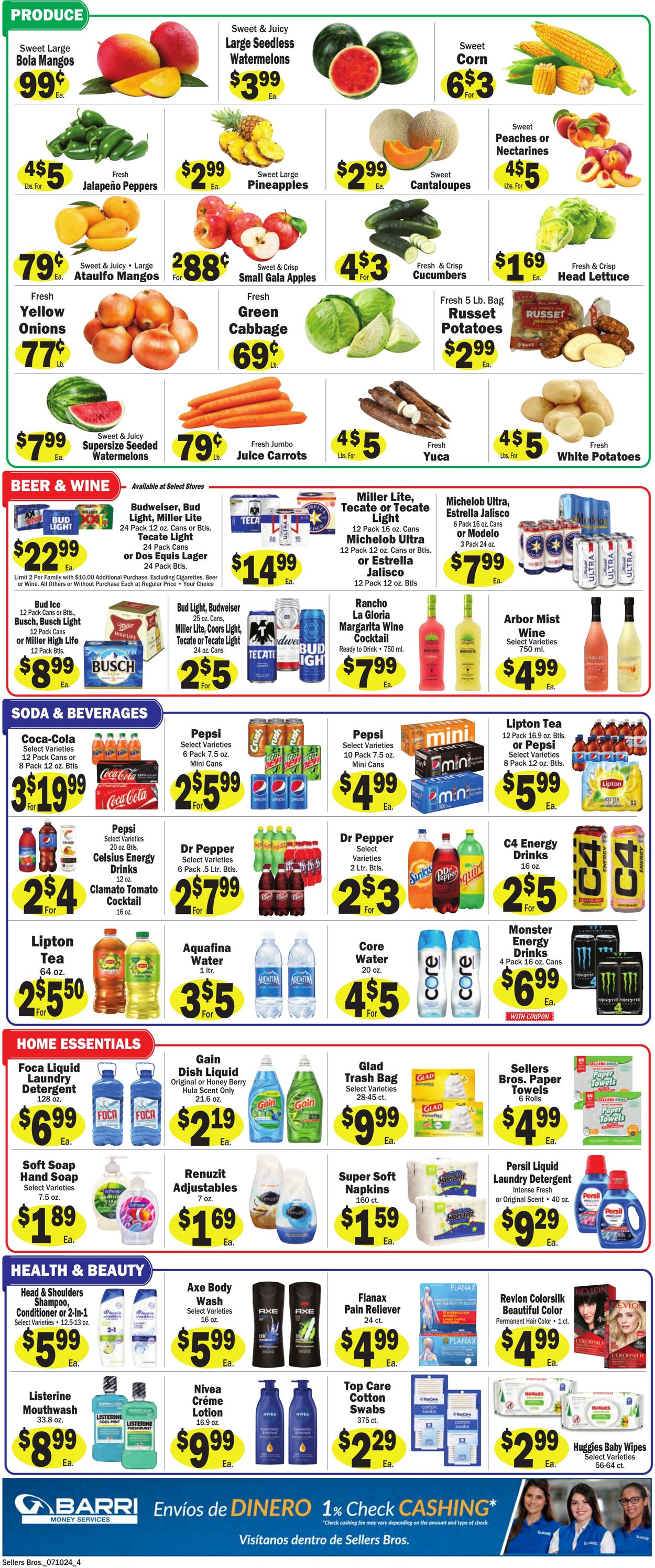 Weekly ad Sellers Bros 07/10/2024 - 07/16/2024