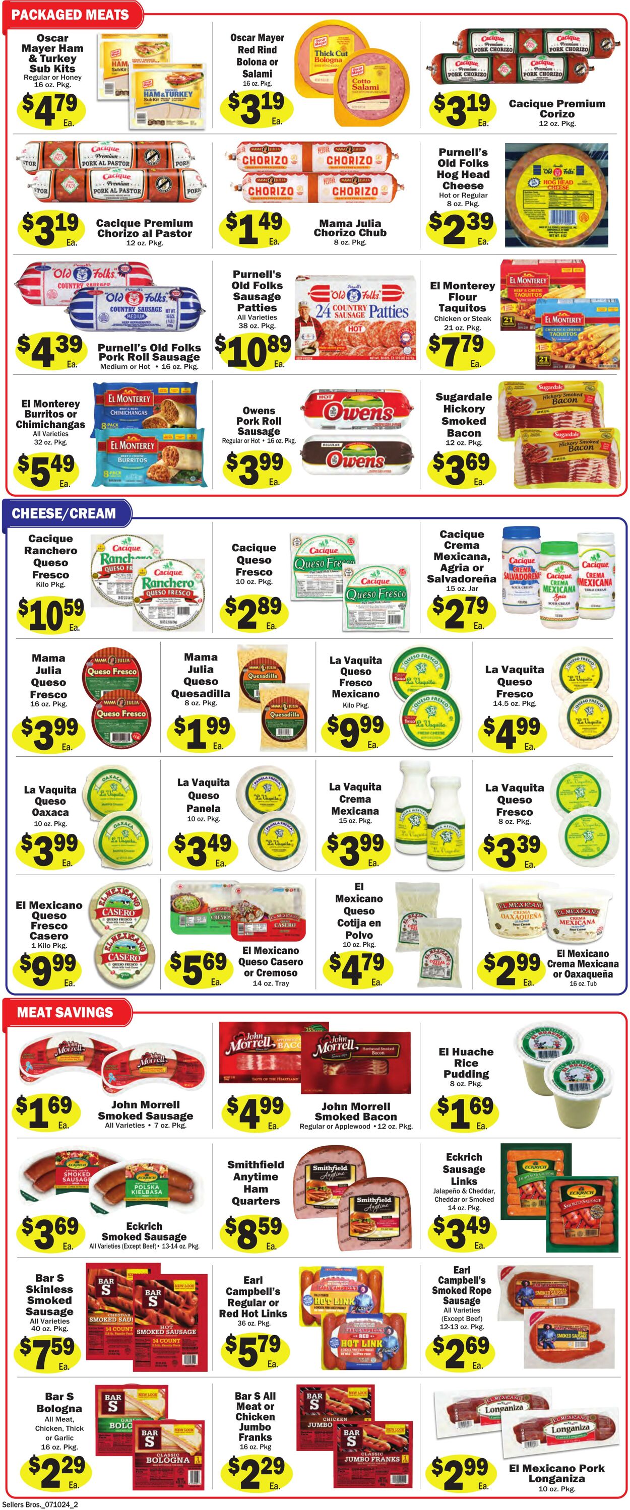 Weekly ad Sellers Bros 07/10/2024 - 07/16/2024