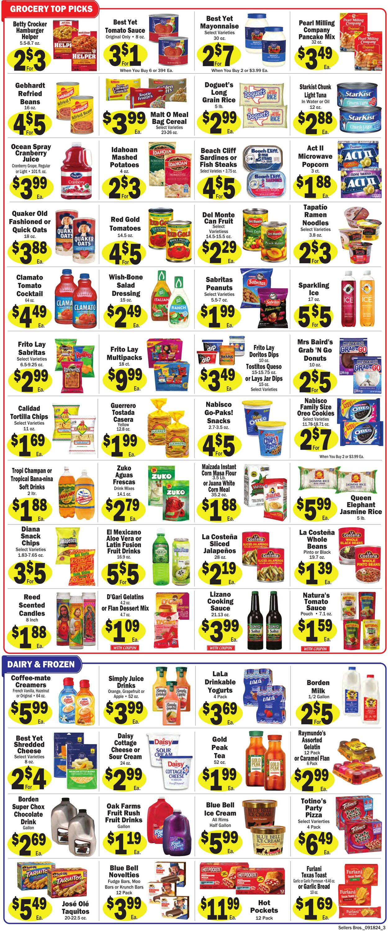 Weekly ad Sellers Bros 09/11/2024 - 09/17/2024