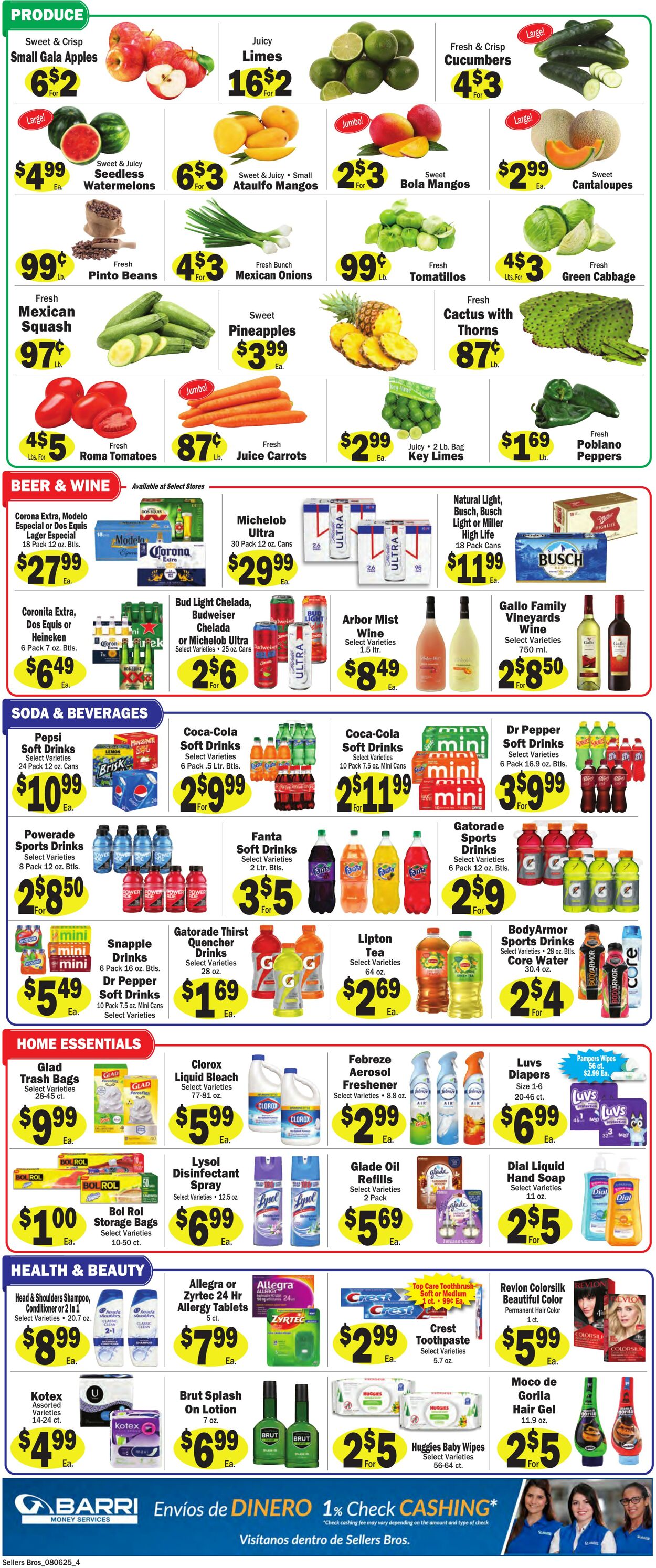 Weekly ad Sellers Bros 07/30/2025 - 08/05/2025